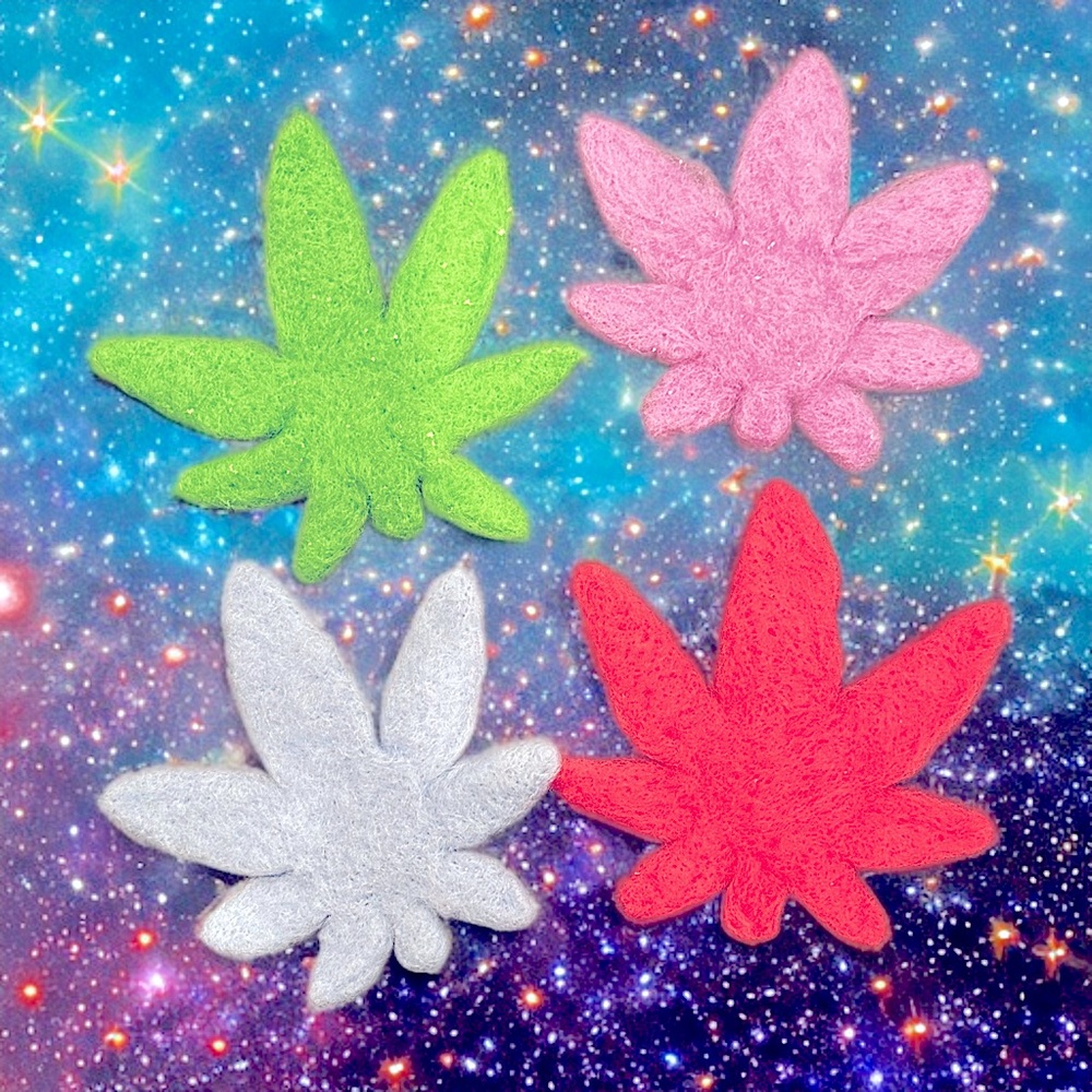 [ 3 FOR $20 ] POT LEAF SOFT COASTERS SET OF 4